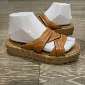 Steve Madden Salita Leather Chunky Boho 90’s Platform Beachy Strap Sandals